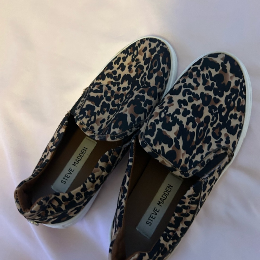 Steve Madden Animal Print Slip-On Shoes